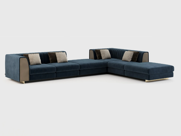 HARRY - Sectional fabric sofa by Laskasas
