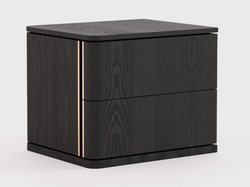 HILARY - Rectangular ash bedside table with drawers by Laskasas