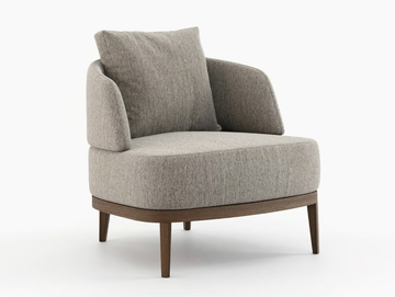 KEROS - Fabric armchair with armrests by Laskasas