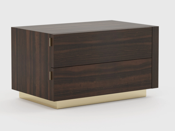 KIRA - Rectangular eucalyptus bedside table with drawers by Laskasas