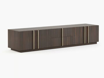 MACAU - Low wooden TV cabinet with drawers by Laskasas