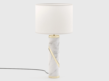 MARTIN - Nero Marquina marble table lamp by Laskasas