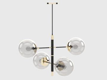 MEREDITH - Glass and Stainless Steel pendant lamp by Laskasas