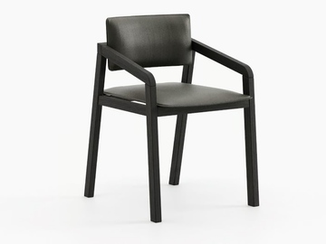 MULL - Wooden chair with integrated cushion by Laskasas