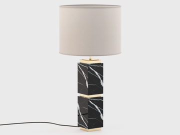 QUENTIN - Nero Marquina marble table lamp by Laskasas