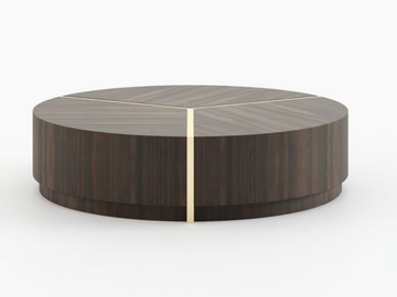 RIGA - Low round wooden coffee table by Laskasas