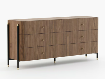 ROSIE - Walnut chest of drawers by Laskasas