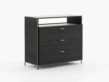 ROWLING - Wood and glass chest of drawers by Laskasas