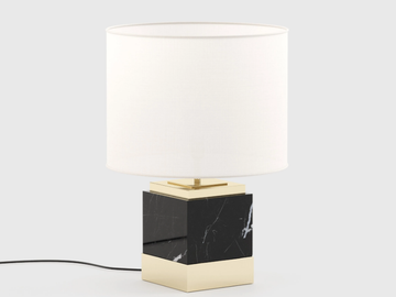 SMITH - Nero Marquina marble table lamp by Laskasas