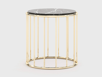 STILL - Round stainless steel coffee table for living room by Laskasas