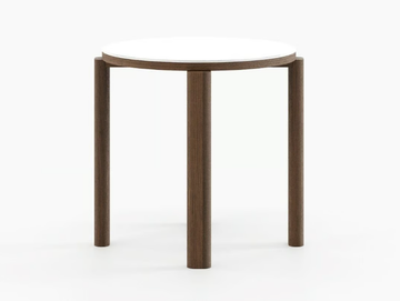 TASOS - Round wooden high side table by Laskasas