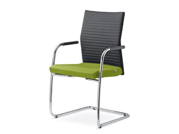 ELEMENT 440-Z-N4 - Cantilever stackable fabric chair with armrests by LD Seating