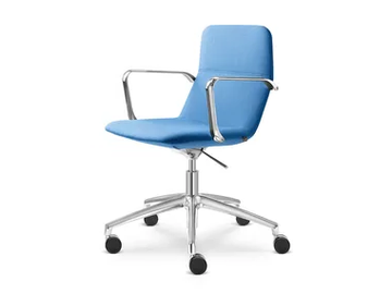 FLEXI LIGHT CHL BR F50-N6 - Fabric office chair with armrests with 5-Spoke base by LD Seating