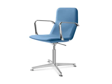 FLEXI LIGHT CHL BR F60-N6 - Height-adjustable fabric office chair with armrests by LD Seating