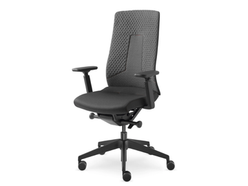 FOLLOWME 450-SYQ-N1 - Swivel fabric office chair with armrests with 5-Spoke base by LD Seating