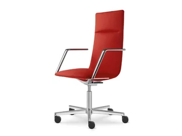 HARMONY MODERN 885 - Fabric office chair with castors with armrests with 5-Spoke base by LD Seating