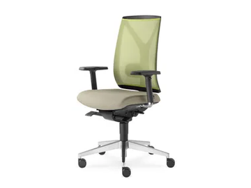 LEAF 503-SYS - Fabric office chair with 5-Spoke base with armrests by LD Seating