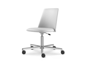 MELODY CHAIR 361 F37-N6 - Swivel leather office chair with 5-Spoke base by LD Seating