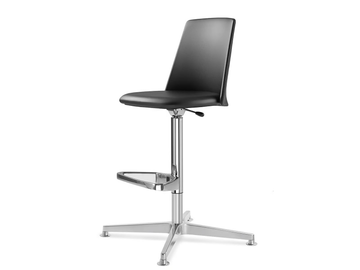 MELODY CHAIR 367 F34-N6 - Leather stool with gas lift by LD Seating