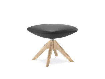 MELODY LOUNGE ML-T FW - Upholstered swivel leather footstool by LD Seating