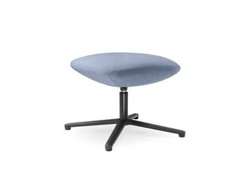 MELODY LOUNGE ML-T-N1 - With 4-spoke base upholstered swivel leather footstool by LD Seating