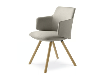 MELODY MEETING 360-D - Upholstered fabric chair with armrests by LD Seating
