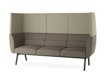 NIDO NI-K3-H-N1 NI-BO - 3 seater high-back fabric sofa by LD Seating