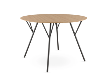 TRIVI TR-T730/1100-N1 - Round steel and wood dining table by LD Seating