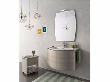BROADWAY B7 - Wall-mounted vanity unit with doors by LEGNOBAGNO