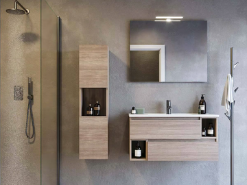 CITY 01 - Wall-mounted vanity unit with drawers by LEGNOBAGNO