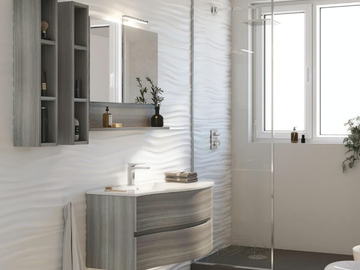 FLEX 05 - Wall-mounted vanity unit with drawers by LEGNOBAGNO