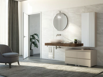 FREEDOM FL17 - Single fir vanity unit with towel rail by LEGNOBAGNO