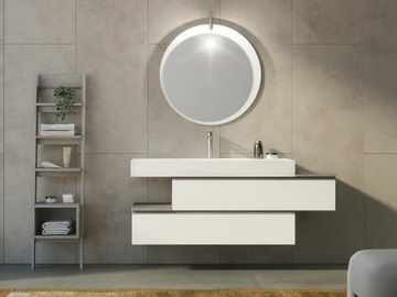 FREEDOM FL23 - Single wall-mounted vanity unit with drawers by LEGNOBAGNO