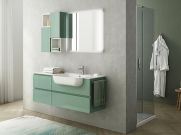 FREEDOM FL33 - Vanity unit with towel rail by LEGNOBAGNO