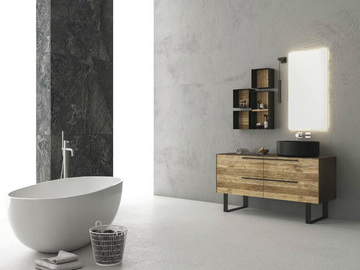 LIFE 01 - Floor-standing single vanity unit with drawers by LEGNOBAGNO