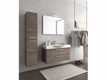 MANHATTAN M13 - Wall-mounted wooden vanity unit with drawers by LEGNOBAGNO