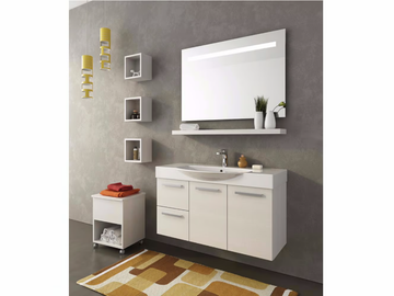 MANHATTAN M15 - Wall-mounted wooden vanity unit by LEGNOBAGNO