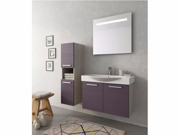 MANHATTAN M7 - Wall-mounted vanity unit with doors by LEGNOBAGNO