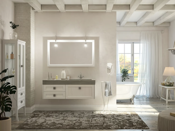RETRÒ R211 - Vanity unit with mirror by LEGNOBAGNO