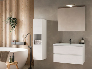 SOFT 03 - Wall-mounted vanity unit with drawers by LEGNOBAGNO