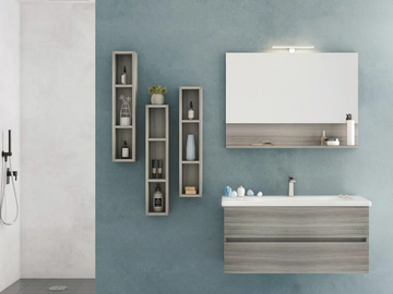 SOFT 10 - Wall-mounted vanity unit with drawers by LEGNOBAGNO