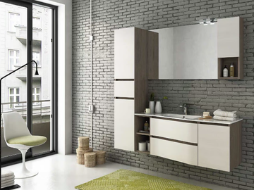URBAN COMPONIBILE 10 - Wall-mounted vanity unit by LEGNOBAGNO