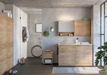 URBAN LAUNDRY 01 - Wooden laundry room cabinet by LEGNOBAGNO