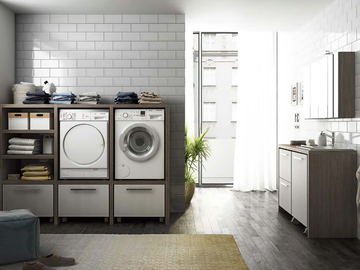URBAN LAUNDRY 10 - Sectional laundry room cabinet with sink by LEGNOBAGNO