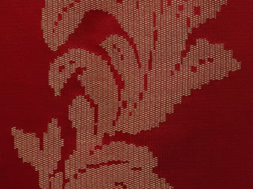 ASUKA - Damask linen fabric by LELIEVRE
