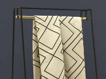 CORRIDOR - Polyester fabric with graphic pattern for curtains by LELIEVRE