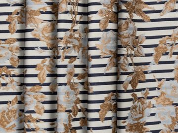 CROISIÈRE - Jacquard striped viscose fabric by LELIEVRE