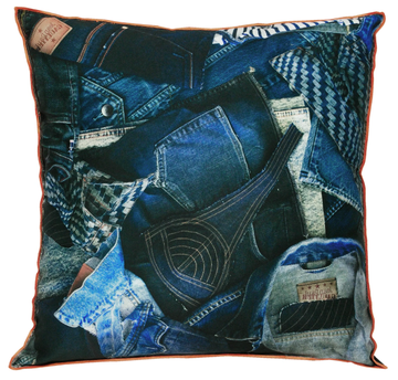 JEAN PAUL GAULTIER - AMERICA - Square fabric cushion by LELIEVRE