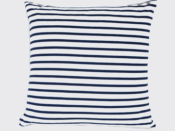 JEAN PAUL GAULTIER - MARINIERE - Square cotton cushion by LELIEVRE