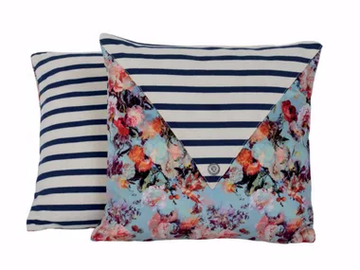 JEAN PAUL GAULTIER - MESSAGER - Square cotton cushion by LELIEVRE